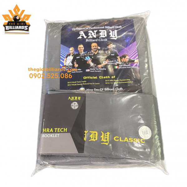 Vải Andy Classic màu xám đậm